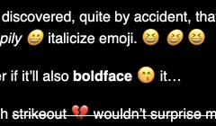 italicized emoji