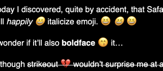 italicized emoji