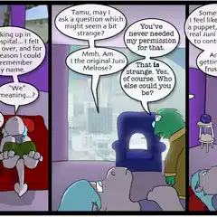 Juni could feel like a clone, but it already knows that technically, it IS one. unity-137.jpg