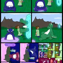 Perpendicular universes, each one 61.8% the size of the last. womble-12.jpg