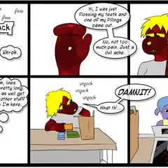 I thought flossing was supposed to help *prevent* this... 20090422.jpg